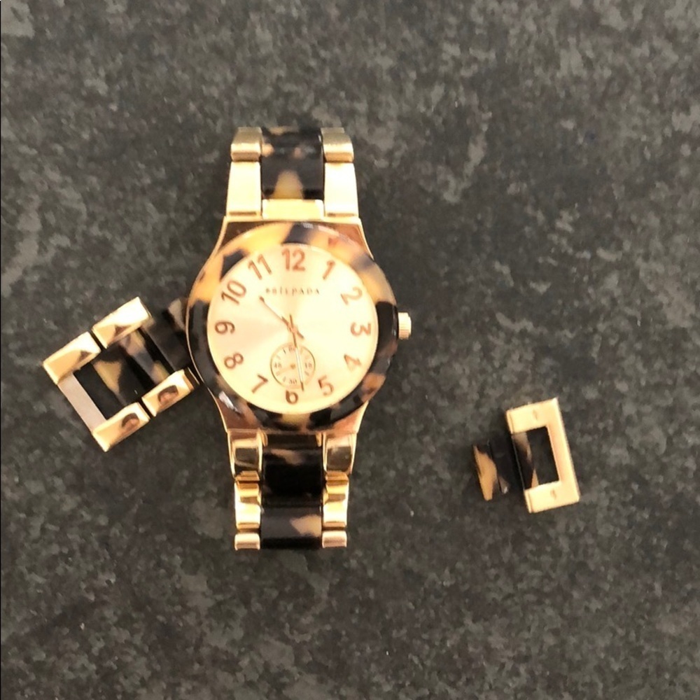 Silpada watch with leopard band
